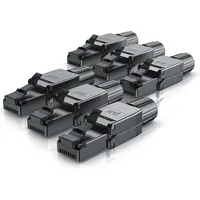 Primewire 6x Netzwerkstecker feldkonfektionierbar RJ45 CAT 8, Steckverbinder CAT8 für LAN Kabel Netzwerkkabel, (Netzwerkkabel Stecker), Zubehör Netzwerk