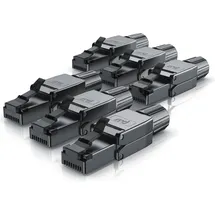 Primewire 6x Netzwerkstecker feldkonfektionierbar RJ45 CAT 8, Steckverbinder CAT8 für LAN Kabel Netzwerkkabel, (Netzwerkkabel Stecker), Zubehör Netzwerk