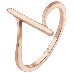 Elli Bandring Geo Formen Cool Basic Minimal 925 Silber Ringe   Damen 