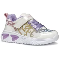 GEOX Assister A Sneaker, White/Multicolor, 34 EU