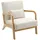 CLP Relaxsessel Hibbing Stoff 70 x 80 x 90 cm Beige mit Kissen