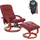 MCW Massagesessel Pescatori II rot 360° drehbar mit Hocker 80 x 100 x 80 cm