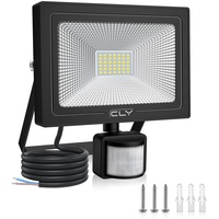 CLY Led Strahler mit Bewegungsmelder Außen, 35W 3000LM Außenstrahler 6500K Kaltweiß LED Fluter Superhell Außenleuchte IP66 Wasserdicht Flutlicht Scheinwerfer Aussen für Garten Garage Hinterhof