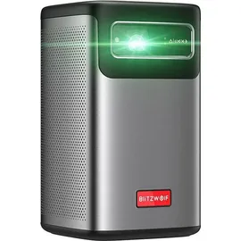 BLITZWOLF BW-VT2 PRO MAX 3D 4K Bluetooth WiFi 8000mAh Mini Projector - Gray / Silver