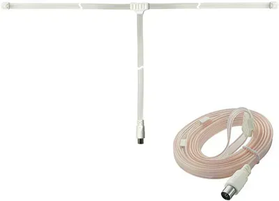 Goobay UKW Dipol, Beige, Weiß, FM, 1,8 m, IEC