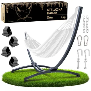 Hängemattengestell, Ständer für eine Doppel-Gartenhängematte, Metall, stabil,