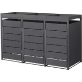 ML-Design Mülltonnenbox 196 x 80 x 124 cm anthrazit