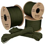 MITSY Paracord 4 mm 10 Meter Mid Khaki 100% Nylon Schnur für Hundeleine, Camping, Outdoor und Survival Ausrüstung mit 10m, 25m, 50m, 100m, 250m Paracord 550 Typ III 7 Kern