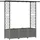 vidaXL Hochbeet mit Rankgitter und Dach 162,5 x 40 x 136 cm Hellgrau