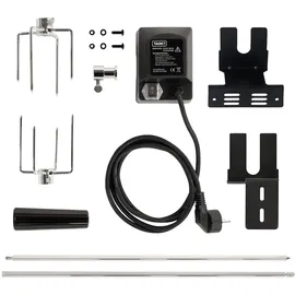 TAINO Drehspieß 106 cm Stahl rot, schwarz, silber