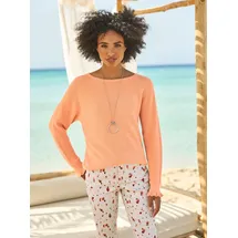 Heine Rundhalspullover in apricot | Gr.: 40,