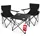 BigDean Campingstuhl Set Faltbar Schwarz
