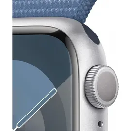 Apple Watch Series 9 GPS 41 mm Aluminiumgehäuse silber, Sport Loop winterblau One Size