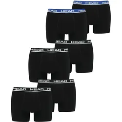 HEAD Herren Boxershort Basic Boxer 4er 6er 8er Multipack in S Schwarz 005 &  Schwarz / Blau 008