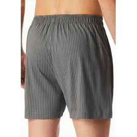 SCHIESSER Boxershorts gestreift grau/schwarz 12 2er Pack