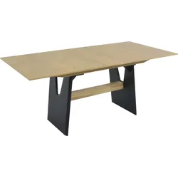 K+W Komfort & Wohnen Esstisch »Giacomo I«, Esstisch in Asteiche natur, Untergestell in MDF mit furnierten Balken K+W Komfort & Wohnen Asteiche natur 2829 + schwarz + Asteiche natur