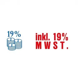 AKTION - Trodat Office Printy Textstempel "Inkl. 19% MWSt." 4912 (47x18 mm)