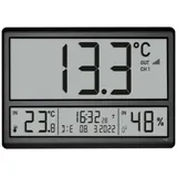 TFA Digitale XL Wanduhr 36,0 cm 60.4523.01 schwarz