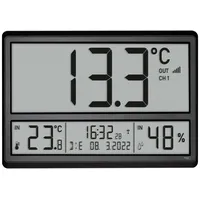 TFA Digitale XL Wanduhr 36,0 cm 60.4523.01 schwarz