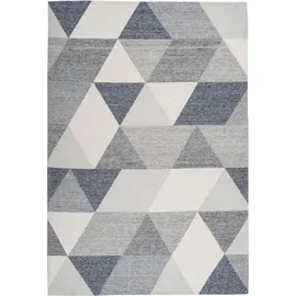 calo-deluxe Teppich CALO-DELUXE "Rico 405" Gr. 2, grau (grau, creme), B:80cm H:10mm L:150cm, Kunstfaser, Teppiche, Teppich, In- und Outdoor geeignet, pflegeleicht, Wohnzimmer