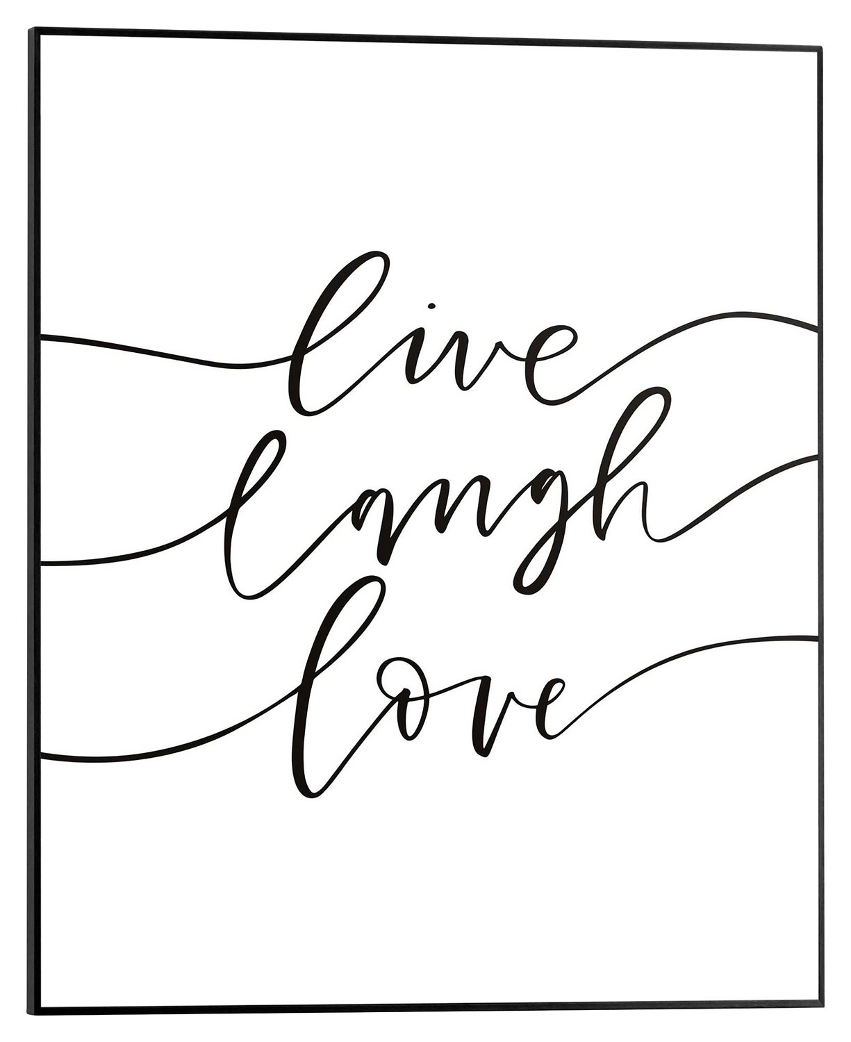 Reinders! Gerahmtes Bild ARTISSA, Schwarz - Weiß - 40 x 50 cm - Live Laugh Love