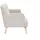 miliboo Skandinavisches Sofa aus beigem Stoff mit Samteffekt und hellem Holz 2-sitzer Isko