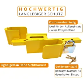 Preiswert & Gut Containerschloss 2er Set verstellbar 23–42 cm aus gehärtetem Stahl
