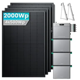 solarmars Balkonkraftwerk monokristallin 2400 W inkl. Halterung