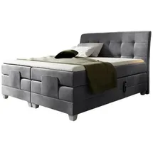 Fun Möbel Boxspringbett Elektrisch Bett FRANCO 120x200cm in Stoff Fresh Grau - Grau