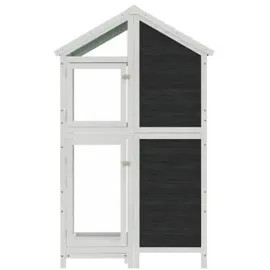 vidaXL Voliere Daichi 97 x 81 x 152 cm Grau/Weiß