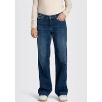 MAC Dream Wide Leg Jeans in Cobalt Authentic Waschung-D36