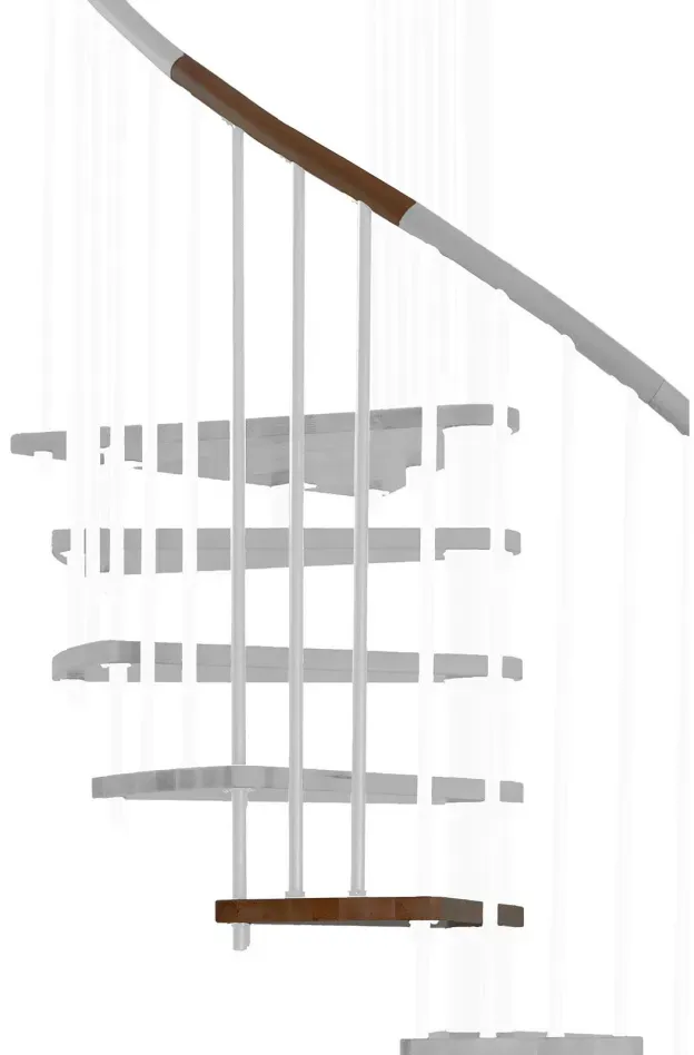 Minka Höhenerweiterung für Spiral Wood, 356 cm, 140 cm,Buche,Walnuss gebeizt & lackiert,Weiß