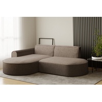 Fun Möbel Ecksofa Designersofa BONDY in Stoff Neve Cappuccino