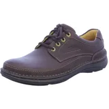 CLARKS Nature Three Herren Derby Schnürhalbschuhe, Braun (Mahogany Leather), 41.5 EU