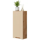 Vicco Badschrank Lotta, Eiche/Kaschmir gestreift, 20 x 72.6 cm zur Wandmontage mit höhenverstellbaren Einlegeböden