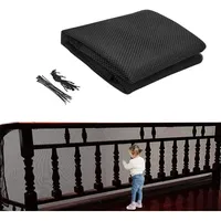 300 X 79 Cm Kindersicherheitsnetz Für Treppen – Schwarz, Schutznetz Für Balkone, Absturzsicherungsnetz Für Katzen