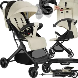 Tectake Buggy-Kinderwagen Grau/Beige