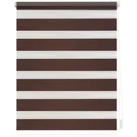 Lichtblick Duo Rollo / Doppelrollo Klemmfix 50 x 150 cm dunkelbraun