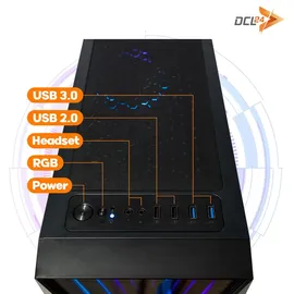 dcl24.de dcl24 High End Gaming PC Intel i5 14400, RTX4060 8GB - 500GB SSD, 16GB DDR5, RGB Gaming PC mit 10x4.7 GHz, Streaming Computer, WLAN, Windows 11 Pro