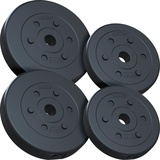 ScSPORTS® Hantelscheiben - Set, 2,5-45 kg, Ø 30/31mm, Zement, Kunststoff - Gewichtsscheiben, Set, Fitness Scheiben, Gewichte für Hantel, Langhantel