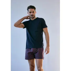 Danish Endurance Boxershorts American Boxers in blue/red mix | 4-Pack - Blau/Rot - M