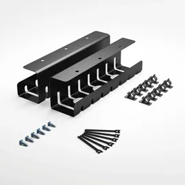 Albatros Kabelkanal Set C – Kabelmanagement aus pulverbeschichtetem Stahl für Schreibtische