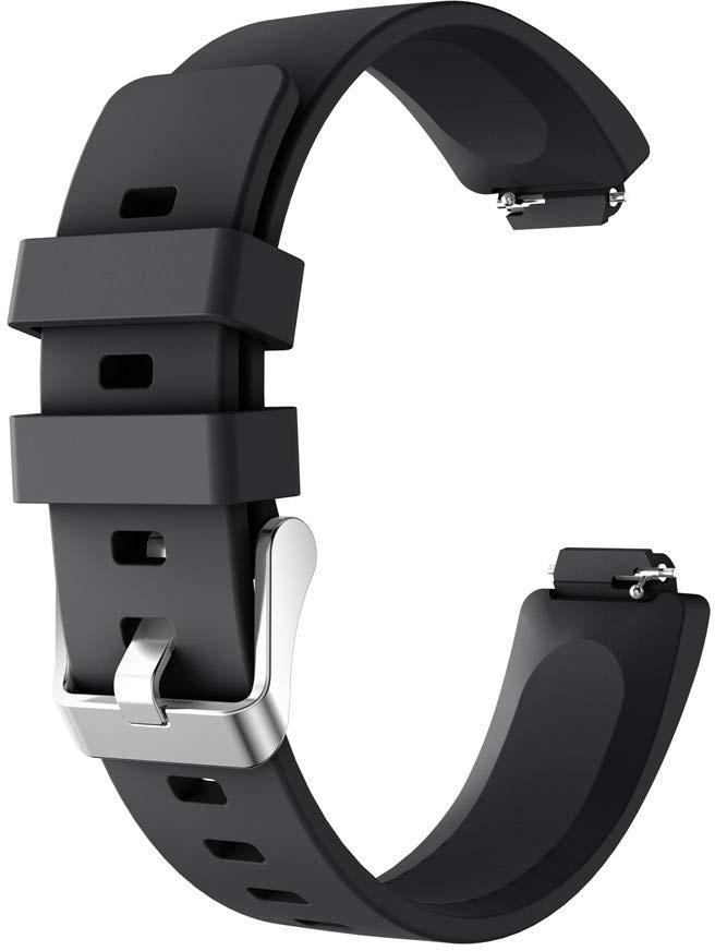 Colorful Für Fitbit Inspire/Inspire HR Armband Silikon Sport Ersatzarmband Ersatz-Uhrenarmband Replacement Wechselarmband Watch Band für Fitbit Inspire/Inspire HR Fitness Tracker (Schwarz)