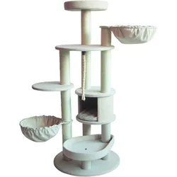 NOBBY Kratzbaum "FIDA small cream-leinenoptik 58 x 58 x 141 cm