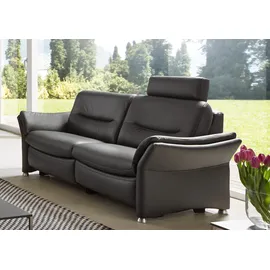 Hukla Couch Leder 3-Sitzer Schwarz