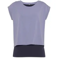 LASCANA ACTIVE 2-in-1-Shirt Damen blaugrau Gr.S (36/38)