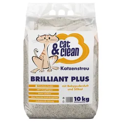 Cat & Clean Brilliant Plus mit Silikat und Babypuderduft 10kg Katzenstreu