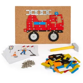 Small Foot Company Hämmerchenspiel Fahrzeuge der Stadt Blau