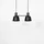 LUCANDE Servan 2-flg. 60 cm schwarz Metall