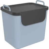 Rotho Mülltrennungssystem Jive 30 L blauschwarz Recyclingbehälter - Blau